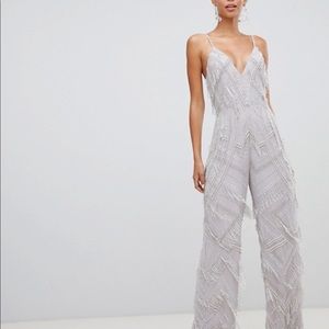 Beaded lilac ASOS jumpsuit new with tags